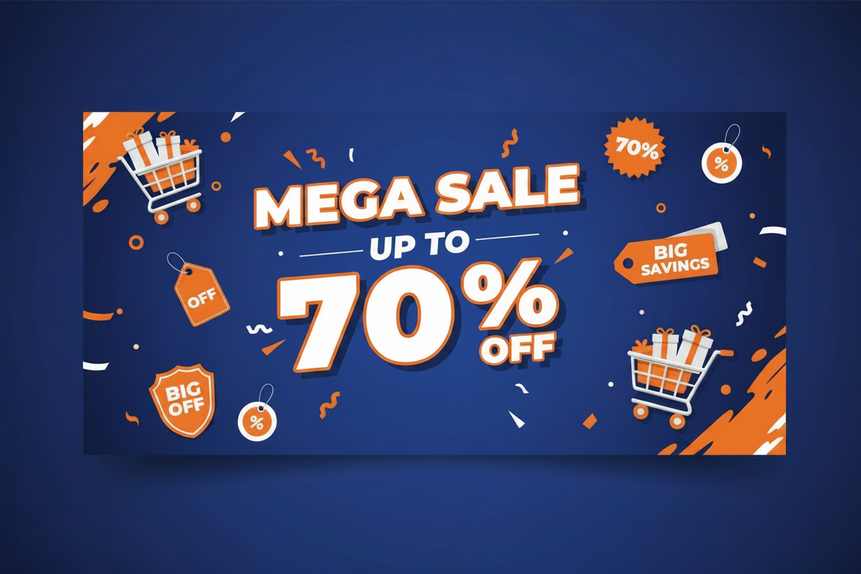 Mega Sale Banner without Shop Now